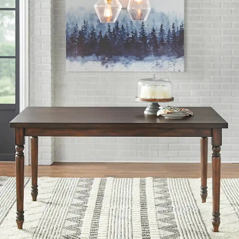 Simple Living Burntwood Dining Table - 29h x 60w x 36d