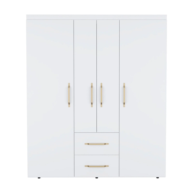 Bariloche Armoire with Hanging Rods, Shelves, 2 Drawers