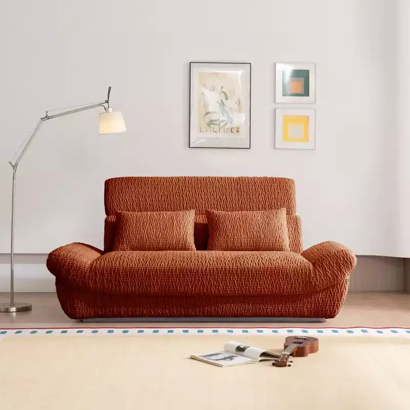 EHMKNP 2-Seater Sailboat Elliptical Sofa  High-Density Compressed Foam Luxury Living Room Couch