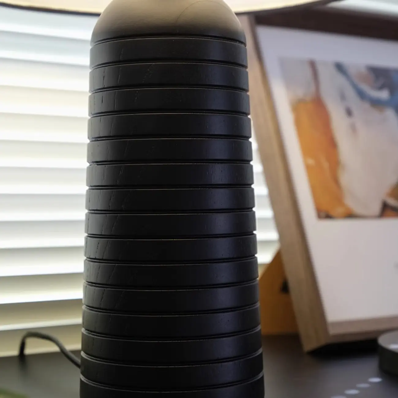 Wooden Cone Shade LED Desk Lamp, Modern Style