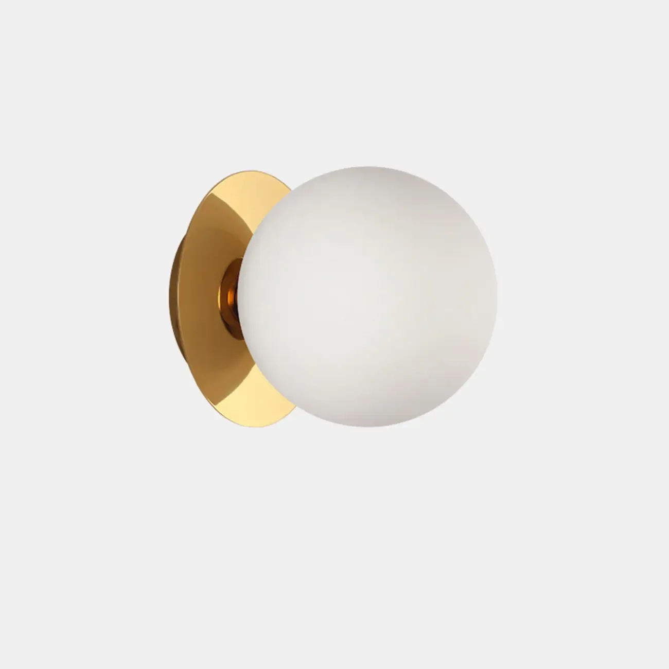 Modern Frosted Glass White Globe Round Wall Sconce