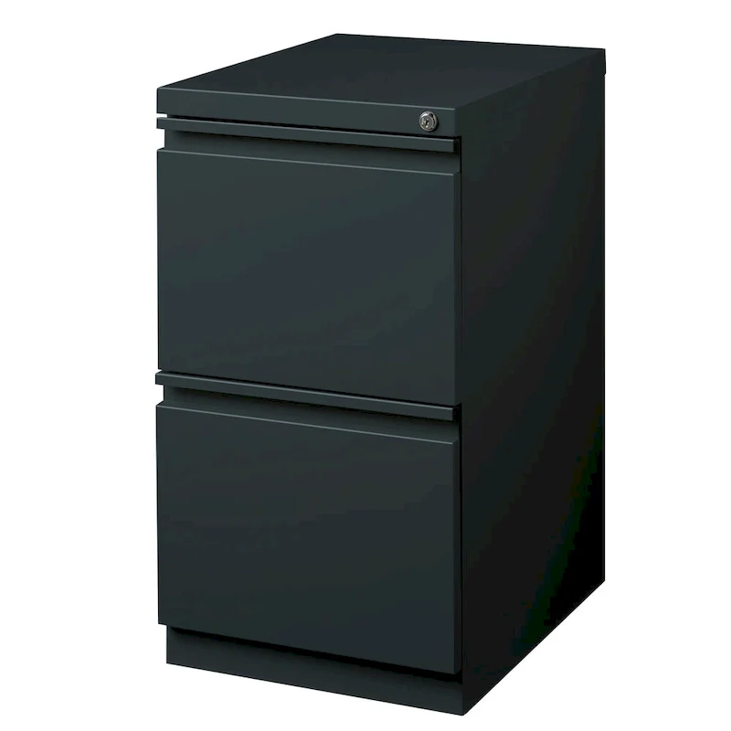 Hirsh 20-inch-deep Steel Mobile Two-drawer File Pedestal with Lock