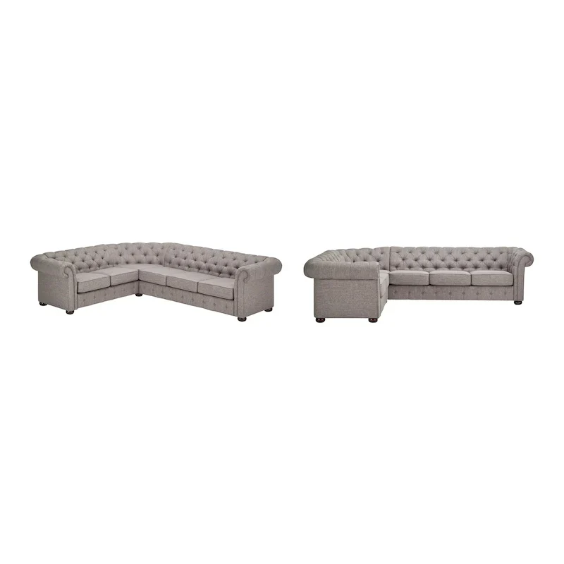 Gdansk 6-Seat L-Shaped Chesterfield Sectional Sofa