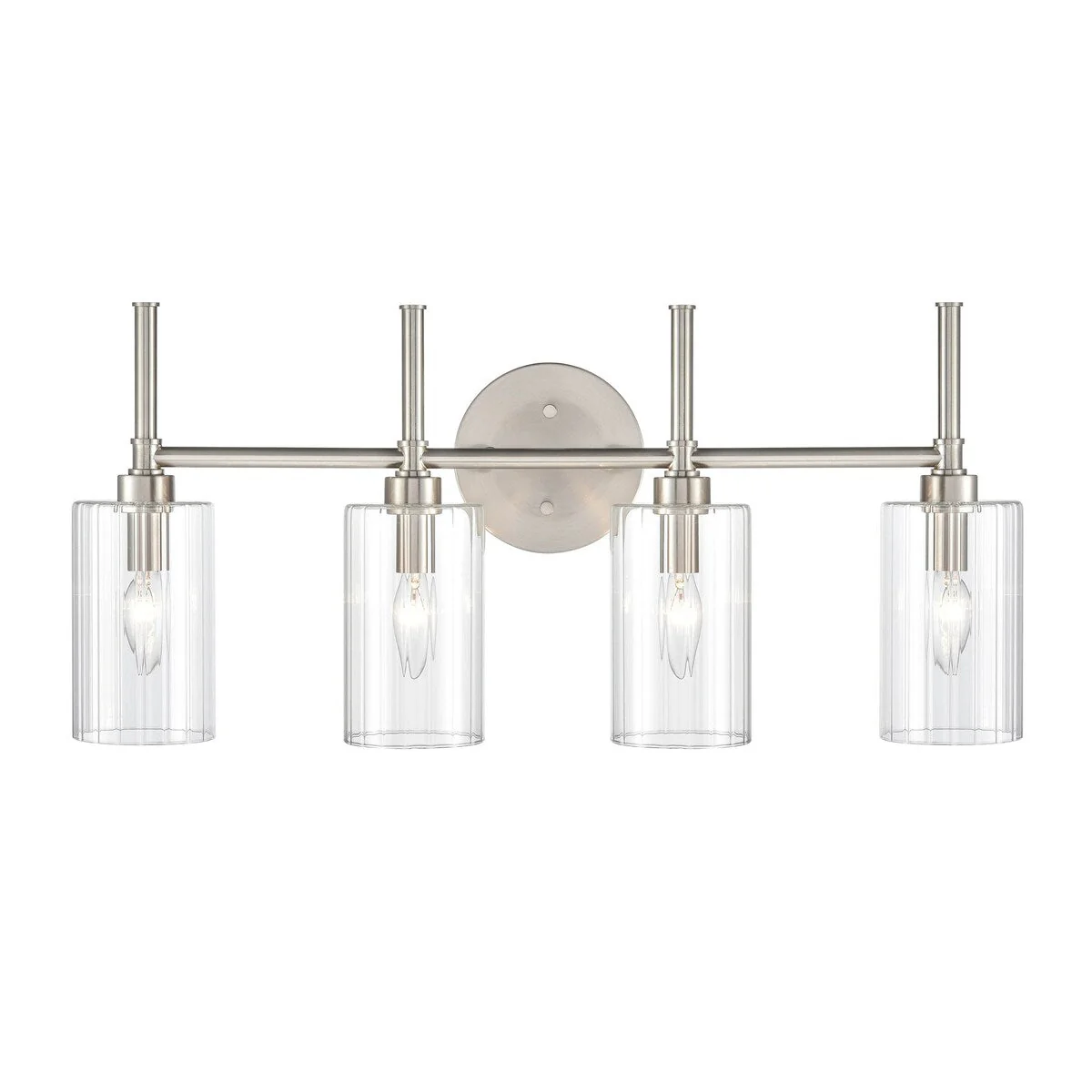 Millennium Lighting Chastine Bathroom Vanity Light Fixture with Clear Beveled Glass Shades
