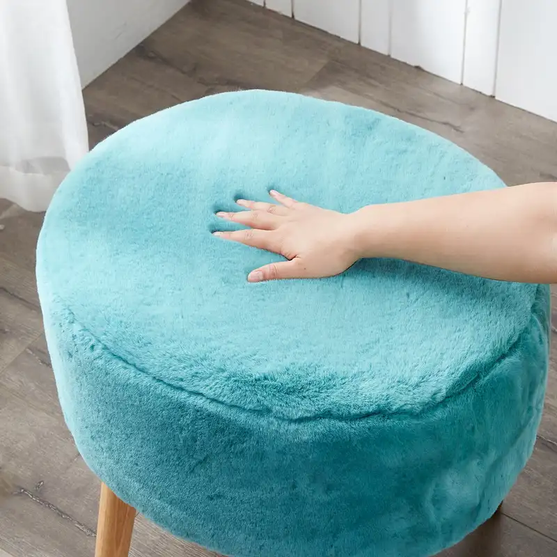 Serenta Heavy FauxFur Oval Ottoman