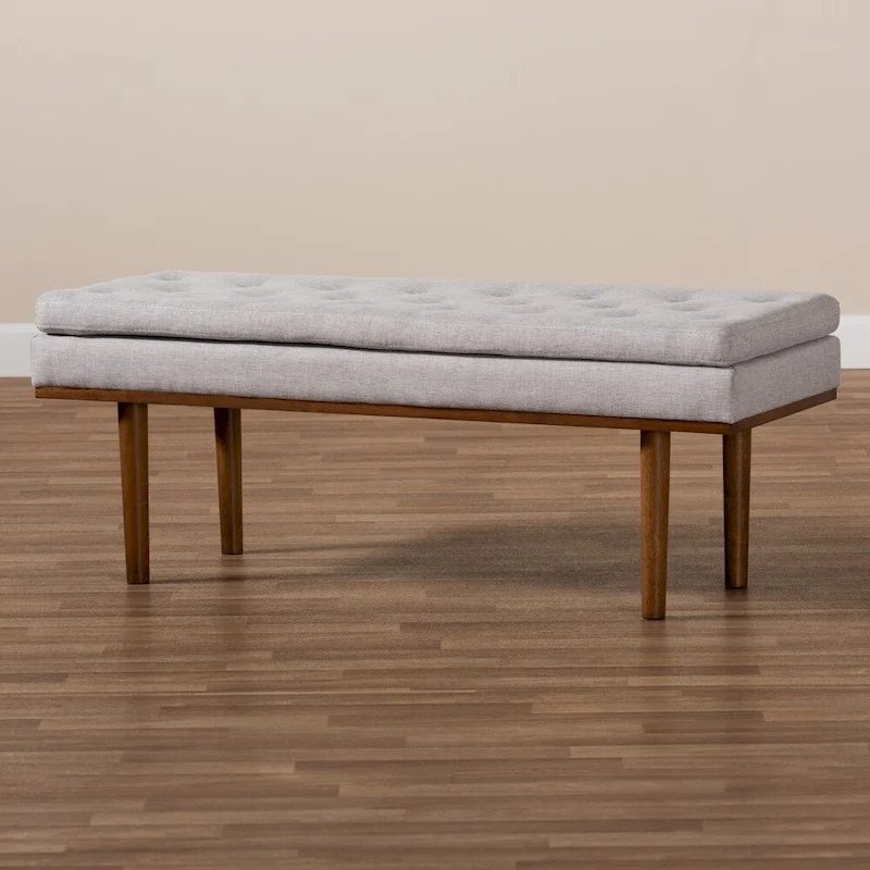 Carson Carrington Ufas Mid-century Modern Upholstered Bench