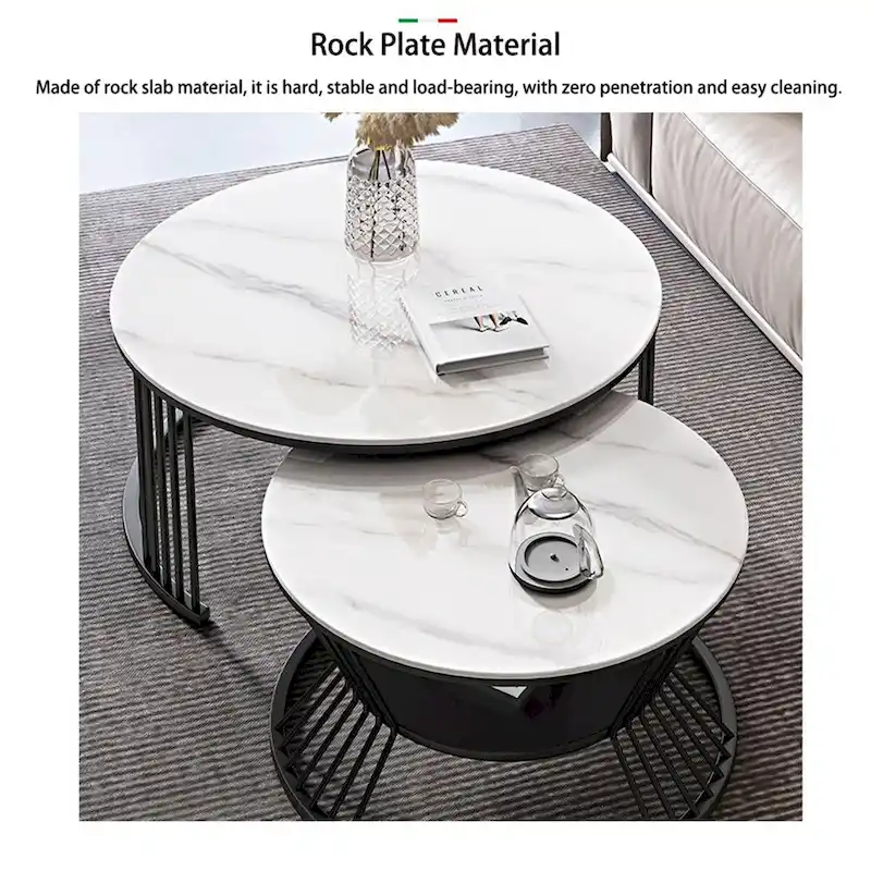 Round Modern Nesting Coffee Set of 2