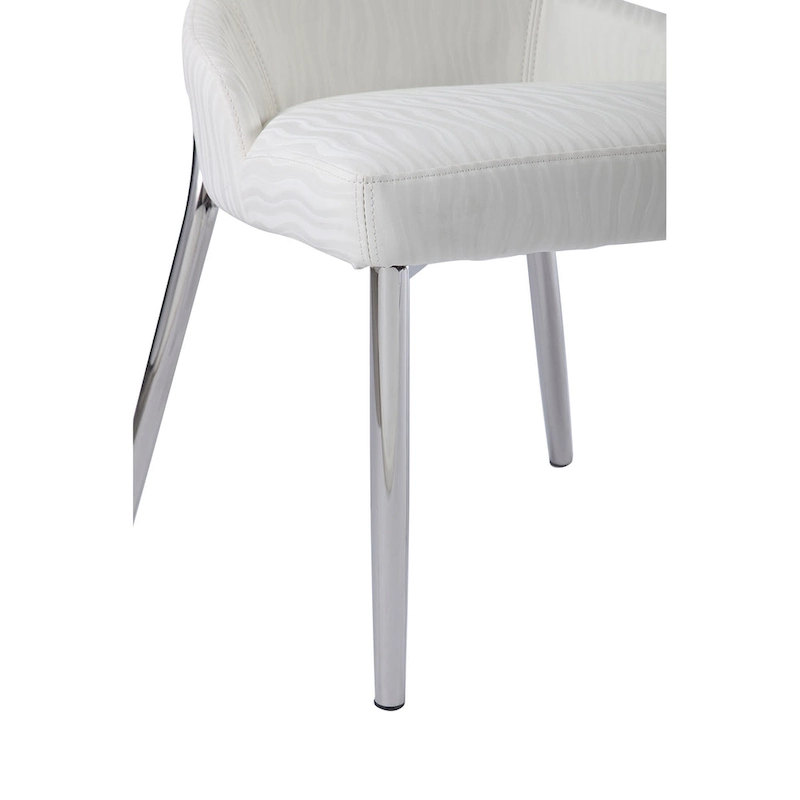 Somette Ema White Wing Back Side Chair (Set of 2)