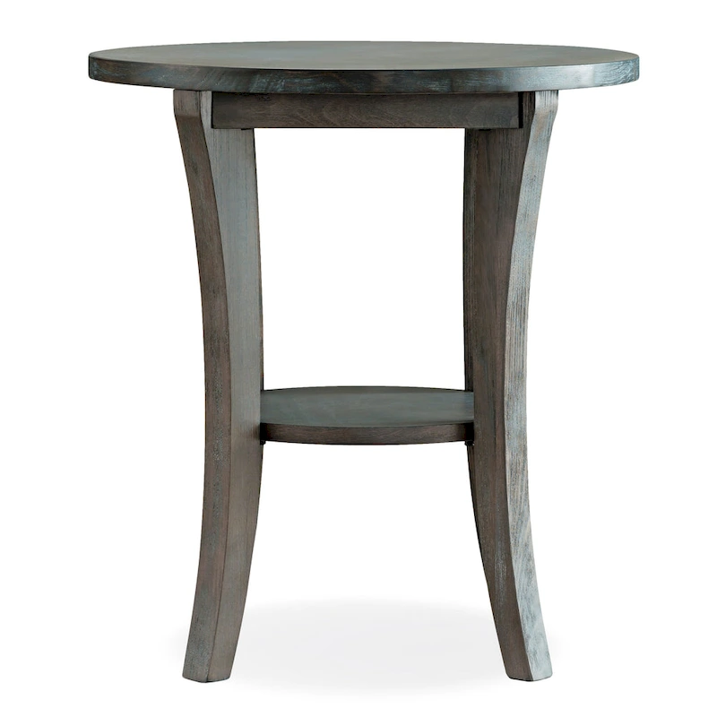 Leick Home Round Side Table with Shelf