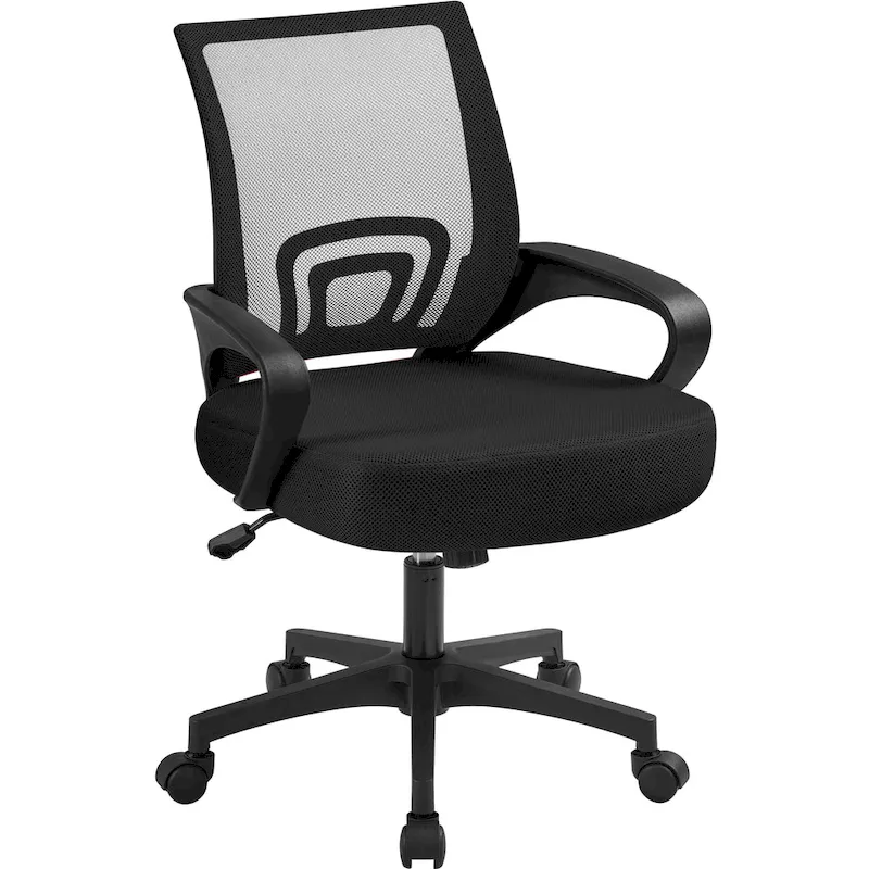 Yaheetech Adjustable Ergonomic Office Chair MidBack Mesh Swivel Chair
