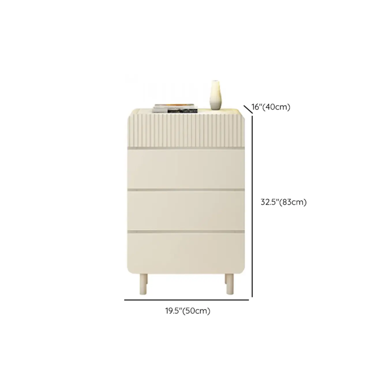 Versatile Modern White Accent Chest with Waterproof Design