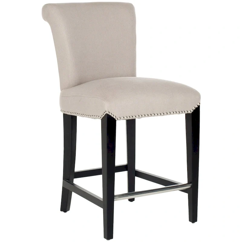 Black Faux Leather 23-inch Counter Stool - 18.7 W x 23 D x 36.4 H - 19Wx23Dx36H