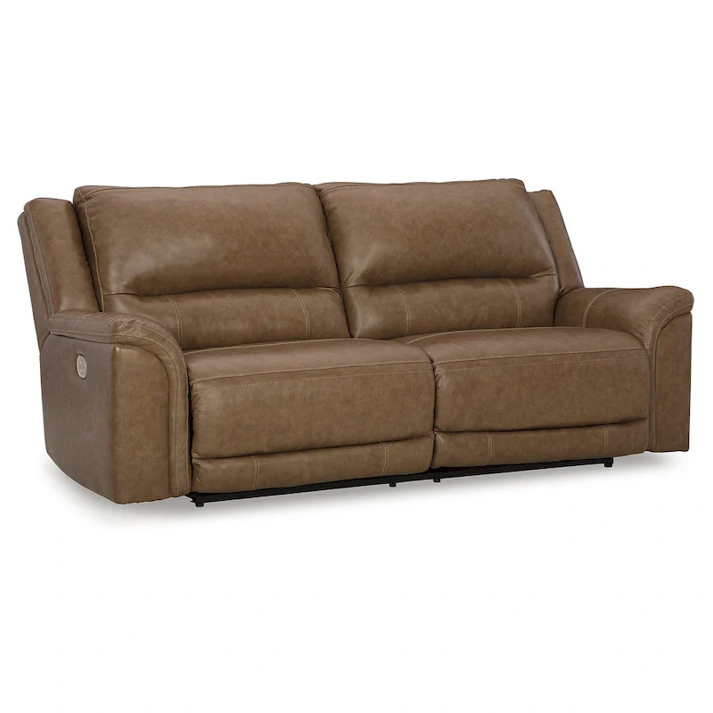 Signature Design by Ashley Trasimeno Caramel Power Reclining Sofa - 92 W x 40 D x 42 H
