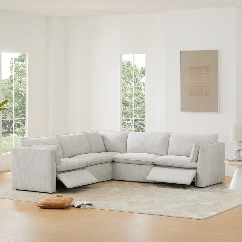 Cypress Power Reclining Sectional Sofa Couch