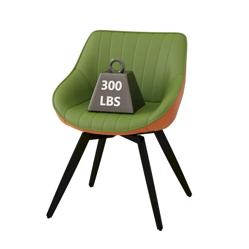 Set Of 2 Dining Chairs With Metal Legs