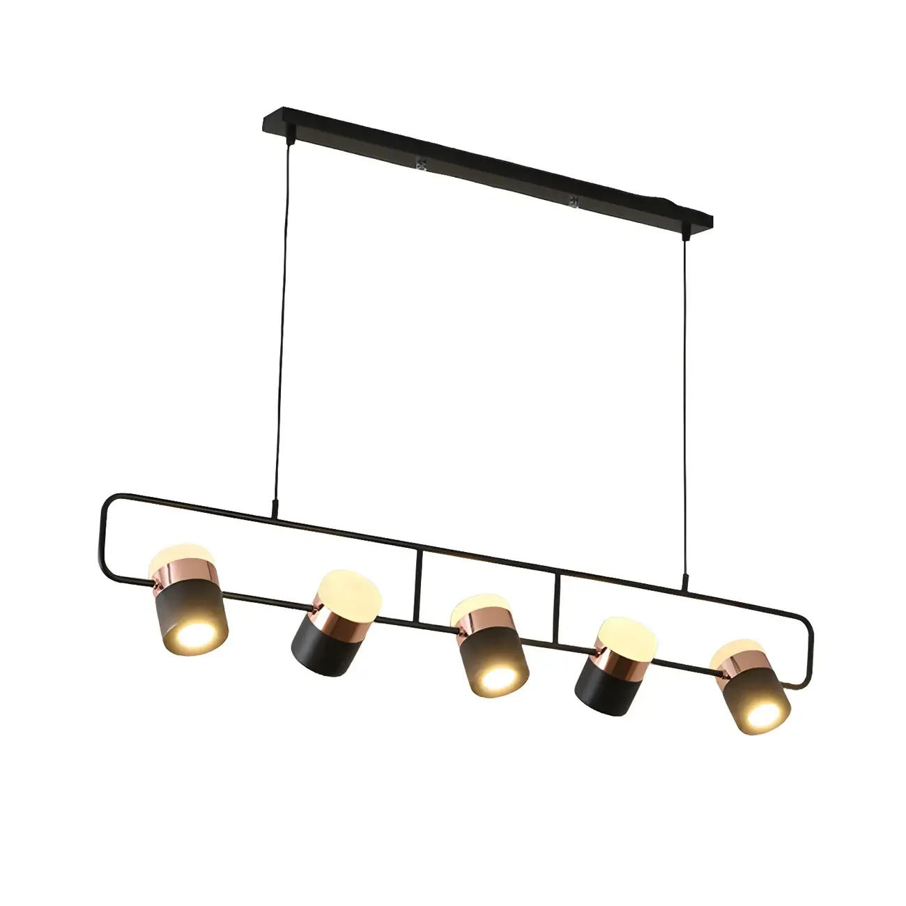 Kitchen Modern Black Cylinder Pendant Light