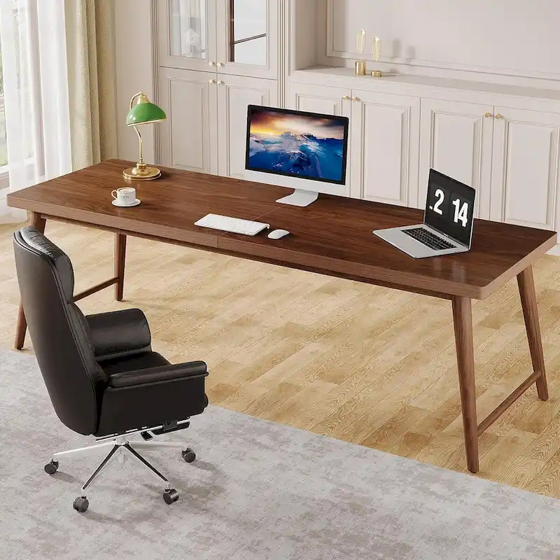 78.7  Wood Extra Long Desk, Large 2-Person Computer Desk Writing Desk