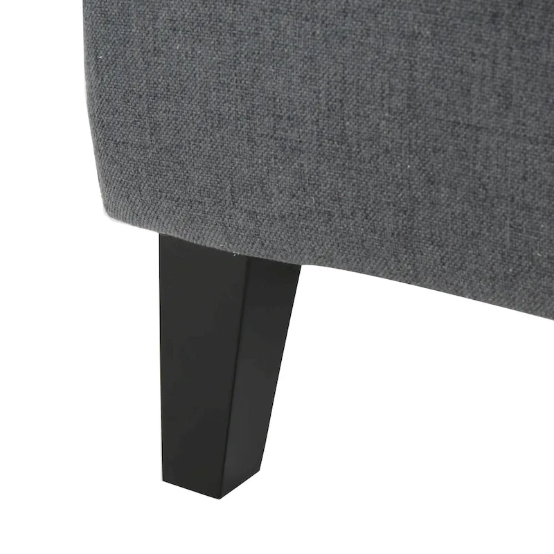 Charcoal 27 High Back Accent Chair with Wing Back and Birch Legs