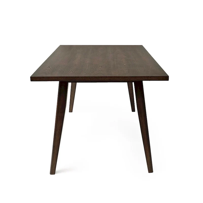 7-Piece Mid-Century Dining Set with Rectangular Table & 6 Chairs