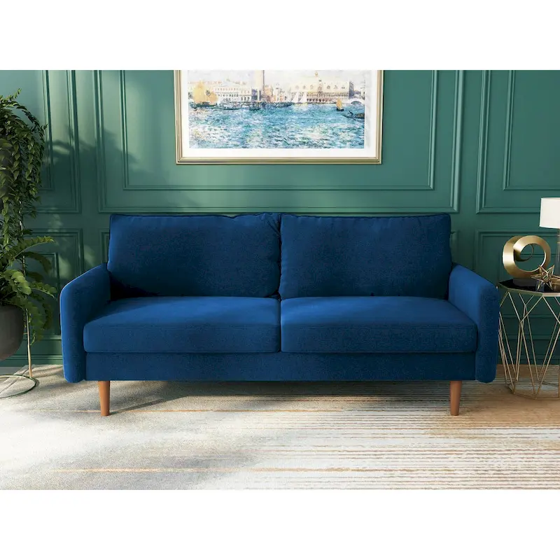 70Velvet Square Arm Sofa