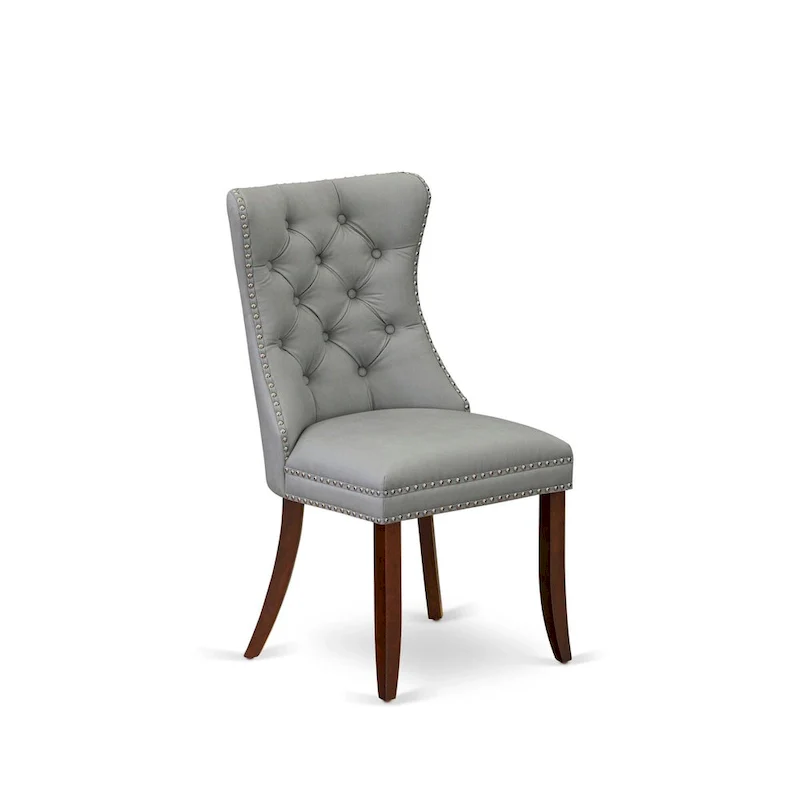 Dining Table and Chair Set — Includes a rectangular solid wood dining table and upholstered dining chairs, Mahogany Finish (Optional Components)