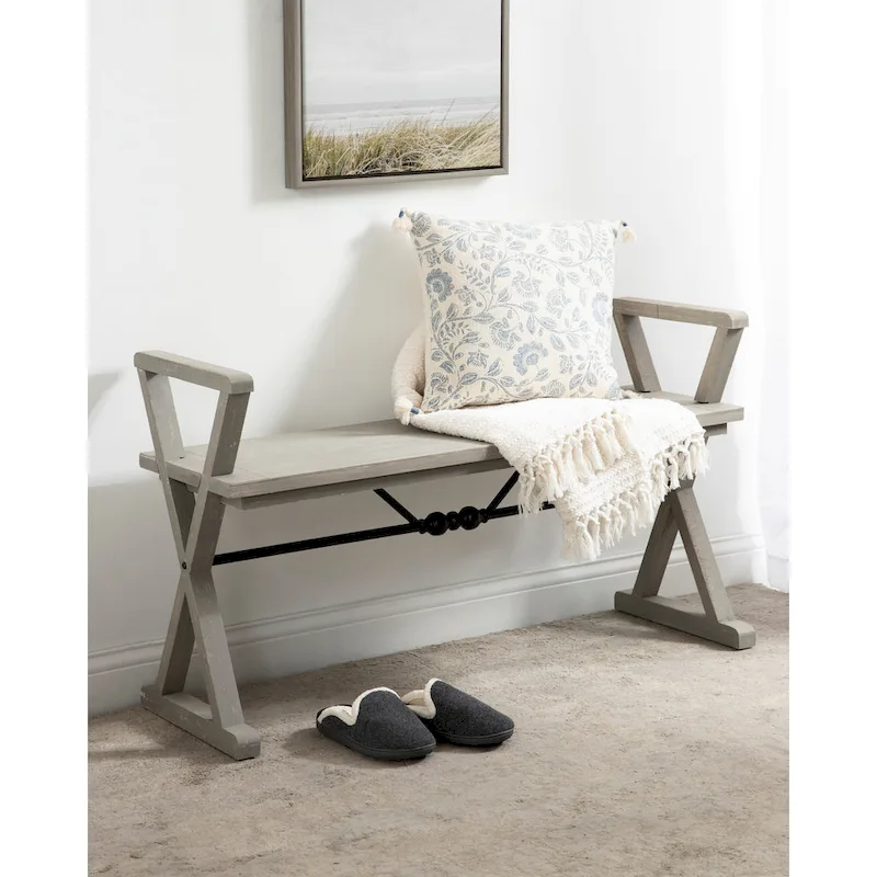 Kate and Laurel Travere Wood Bench
