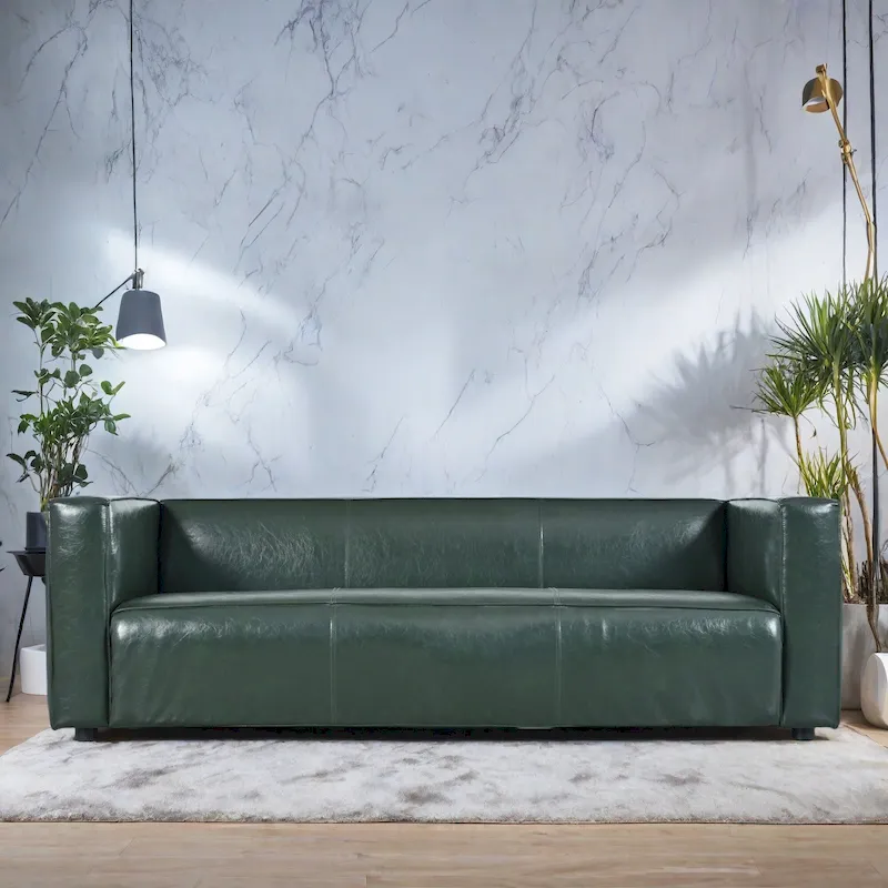 84.25 PU 3-Seater contemporary style Sofa with Birch Wood Legs for living room