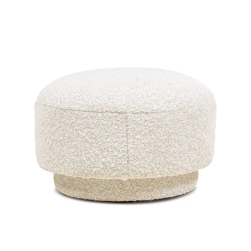 Fuji 15 Faux Sherpa Mushroom Footstool Ottoman