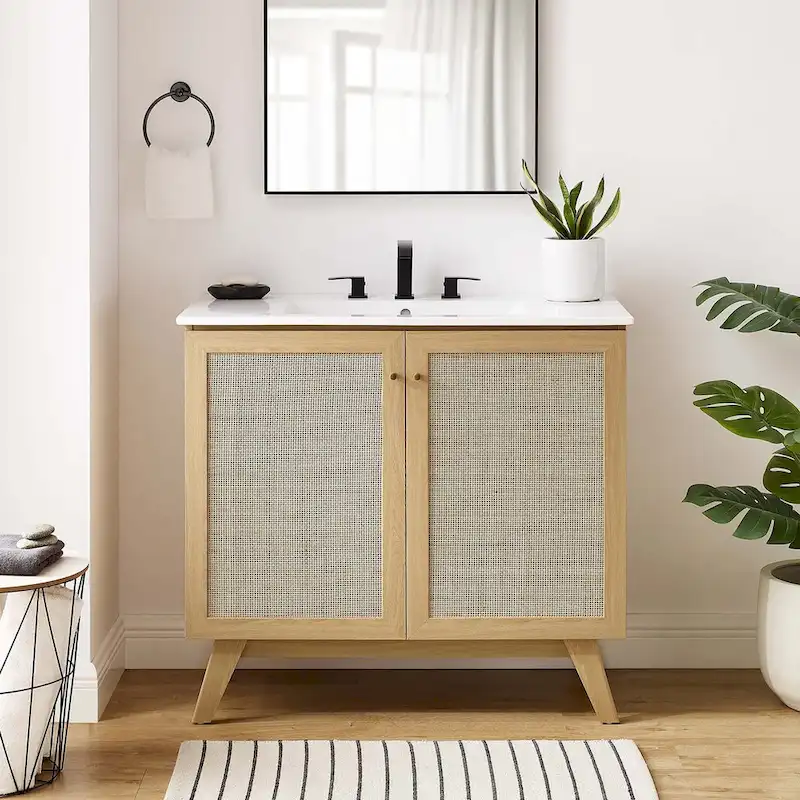 36 Bathroom Vanity Cabinet (Sink Basin Not Included)