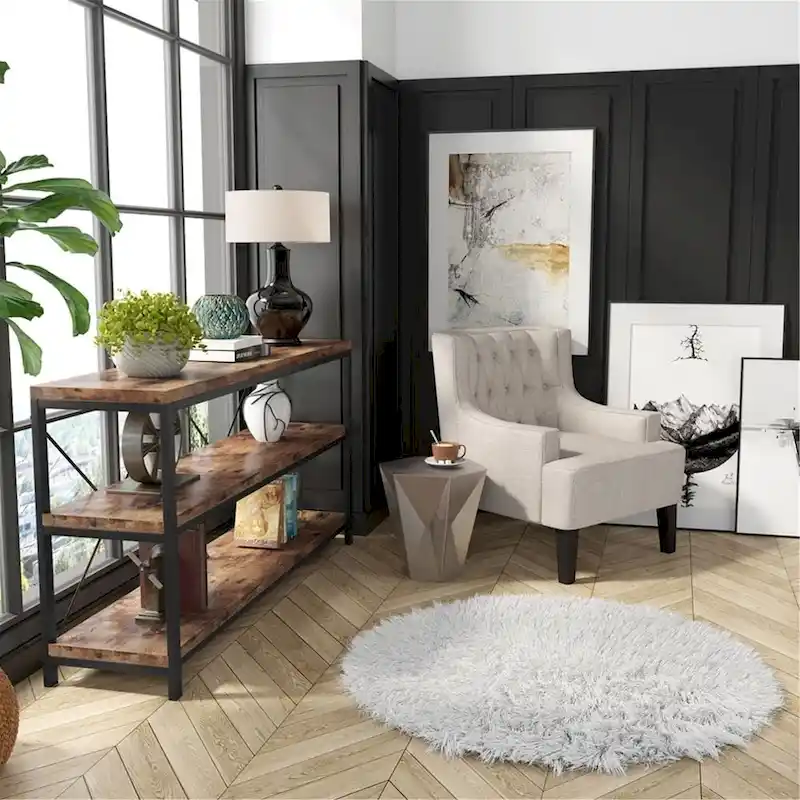 Sofa Console Table, 3 Tiers TV Console Stand, Entryway Table