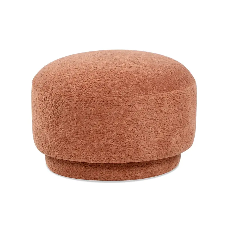 Fuji 15   Faux Sherpa Mushroom Footstool Ottoman