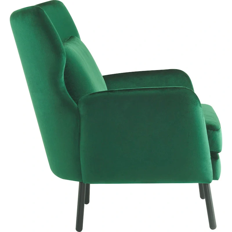 Stylish Wing Back Velvet Accent Chair by Christopher Knight Home