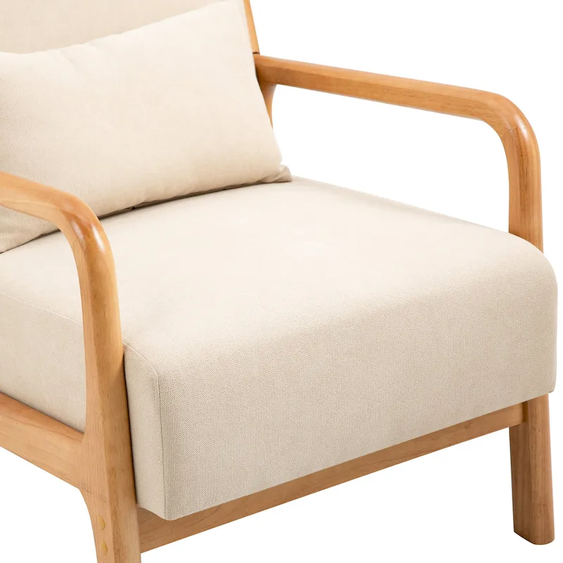 Leon Mid Century Modern Upholstered Accent Chairs Armchair Set of 2