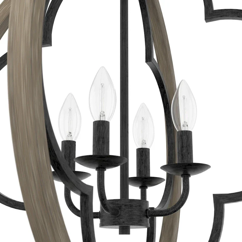 Hunter 24  Gablecrest 4-Light Pendant - Kitchen Island, Dining Room, Entry - Farmhouse, Transitional, French Country, Distressed