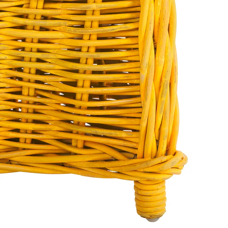 SAFAVIEH Sinja Yellow Rattan Club Chair - 24  x 26  x 35  - 24Wx26Dx35H