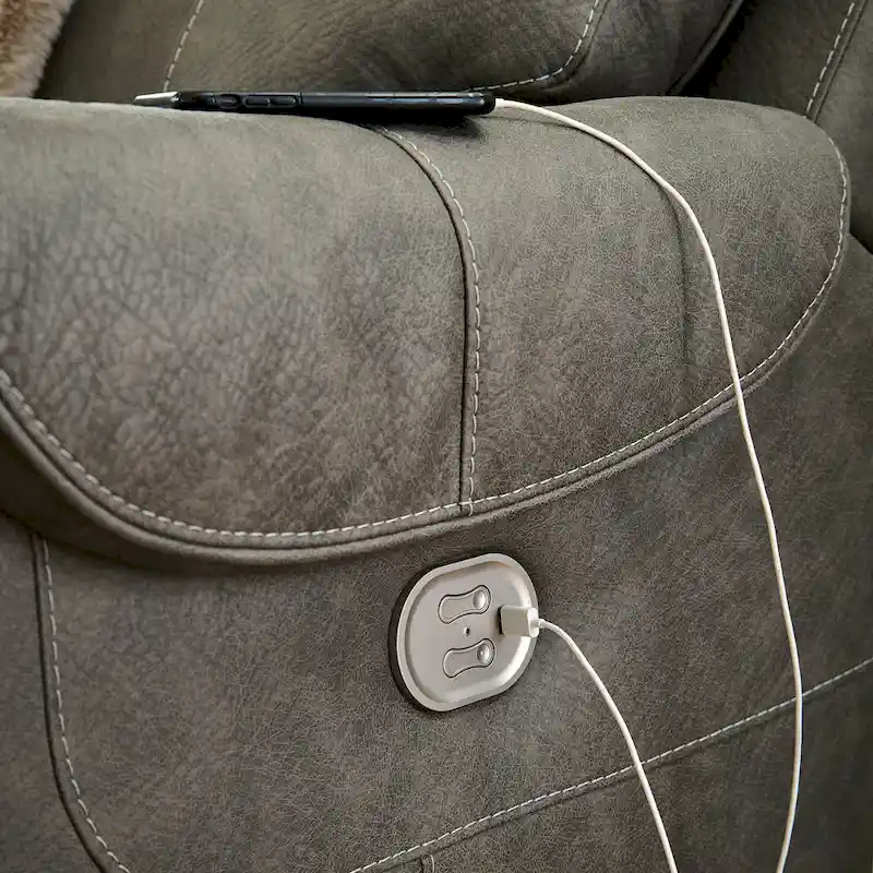 Signature Design by Ashley Starbot Gray 7-Piece Power Reclining Sectional - 112W x 112D x 42H