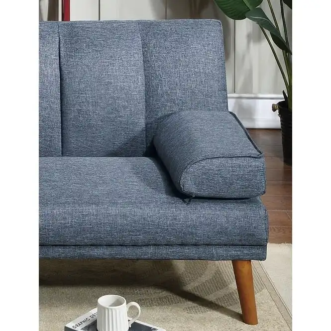 L-Shaped 3-Seat Polyester Blend Sectional Sofa with Solid Wood Legs and Adjustable Sofa Lounge