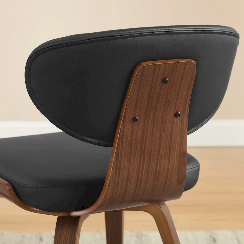 Wood and PU Leather Dining Chair