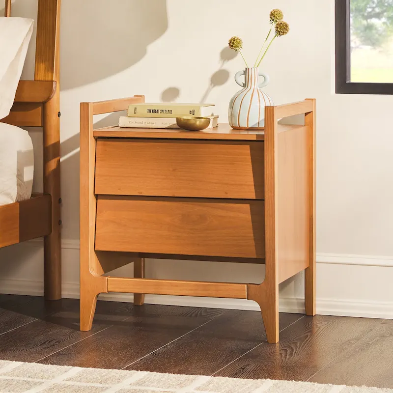 Middlebrook Designs Mid-Century Modern Solid Wood Nightstand