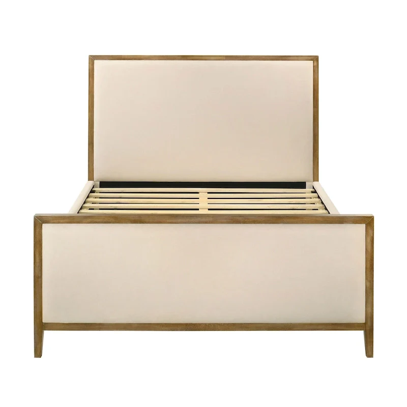 Furniture of America Jennie Modern Natural Oak Wood Platform Bed