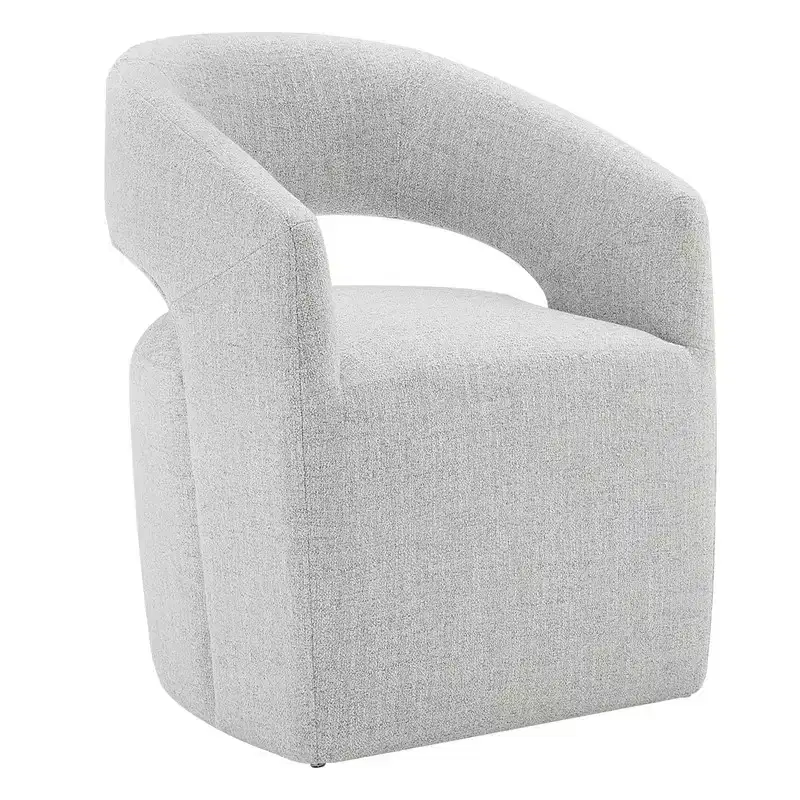 Spruce&Spring Modern Barrel Dining Chair with Caster & Open Back No Assembly Anywhere Chair