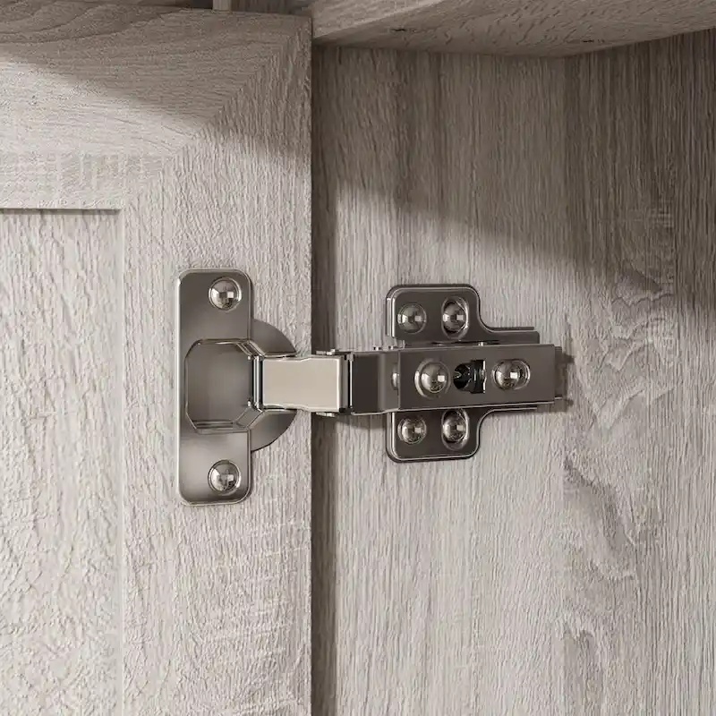 Elegant Wood-Grain Buffet Cabinet with Adjustable Shelves Sideboard