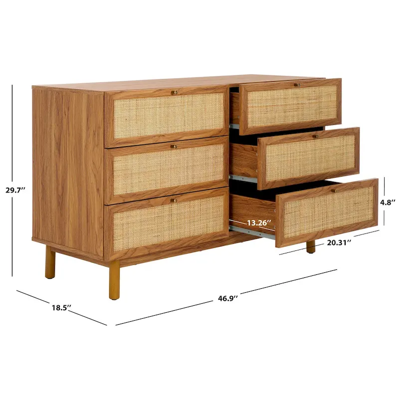SAFAVIEH Home Aino 6 Drawer Dresser.