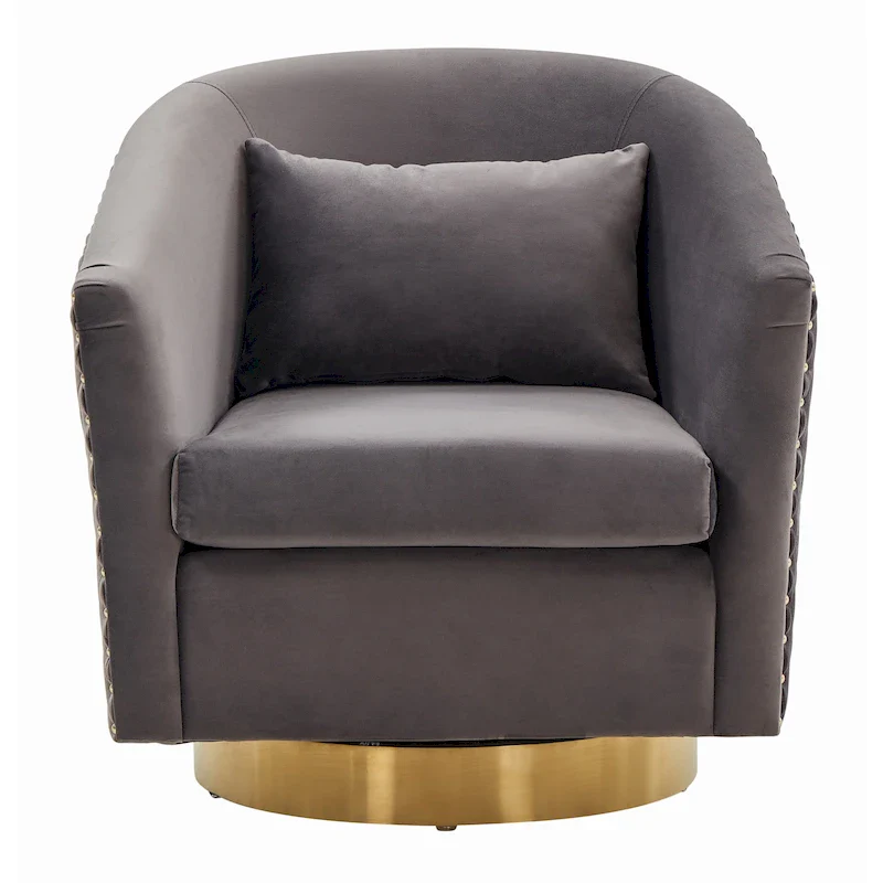 Quilted Swivel Tub Chair - 30Wx32Dx30H