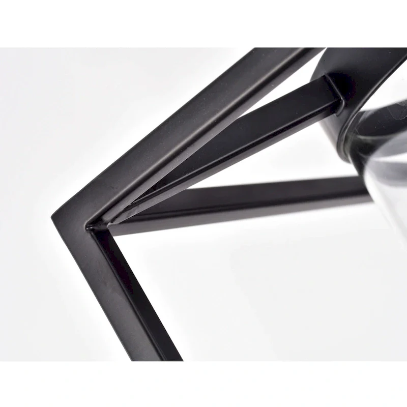 Marta Antique Black 3-light Glass and Metal Lantern Pendant Chandelier