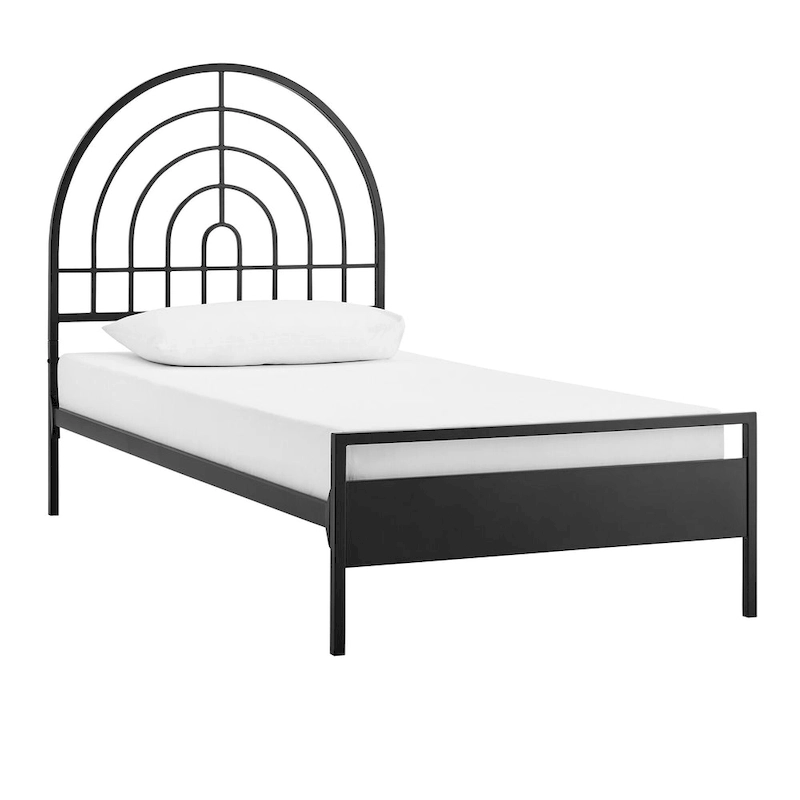 Walker Edison Modern Metal Arch Twin Bed Frame