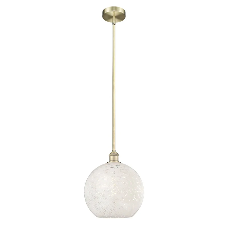 Innovations Lighting 616-1S 13 12 White Mouchette Pendant White
