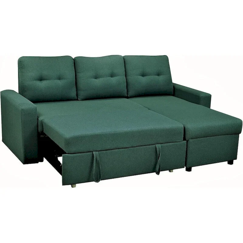 US Pride Furniture 79.92 inch Convertible L-Shaped Sectional Sleeper Sofa Bed Stylish Apartment Furniture