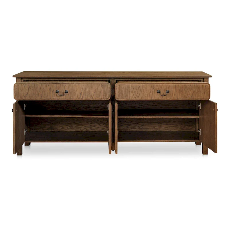 Bastian, Sideboard With drawers, Warm Brown - 78.5W x19.76D x32H