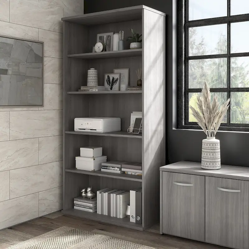 Hybrid Tall 5 Shelf Bookcase by Bush Business Furniture